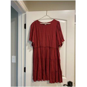 Tiered Trapeze Mini Dress